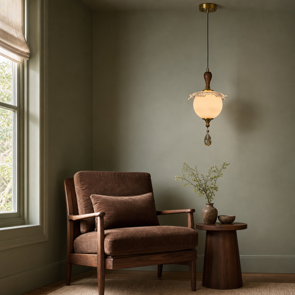 Arabelle Pendant B in a celadon reading corner