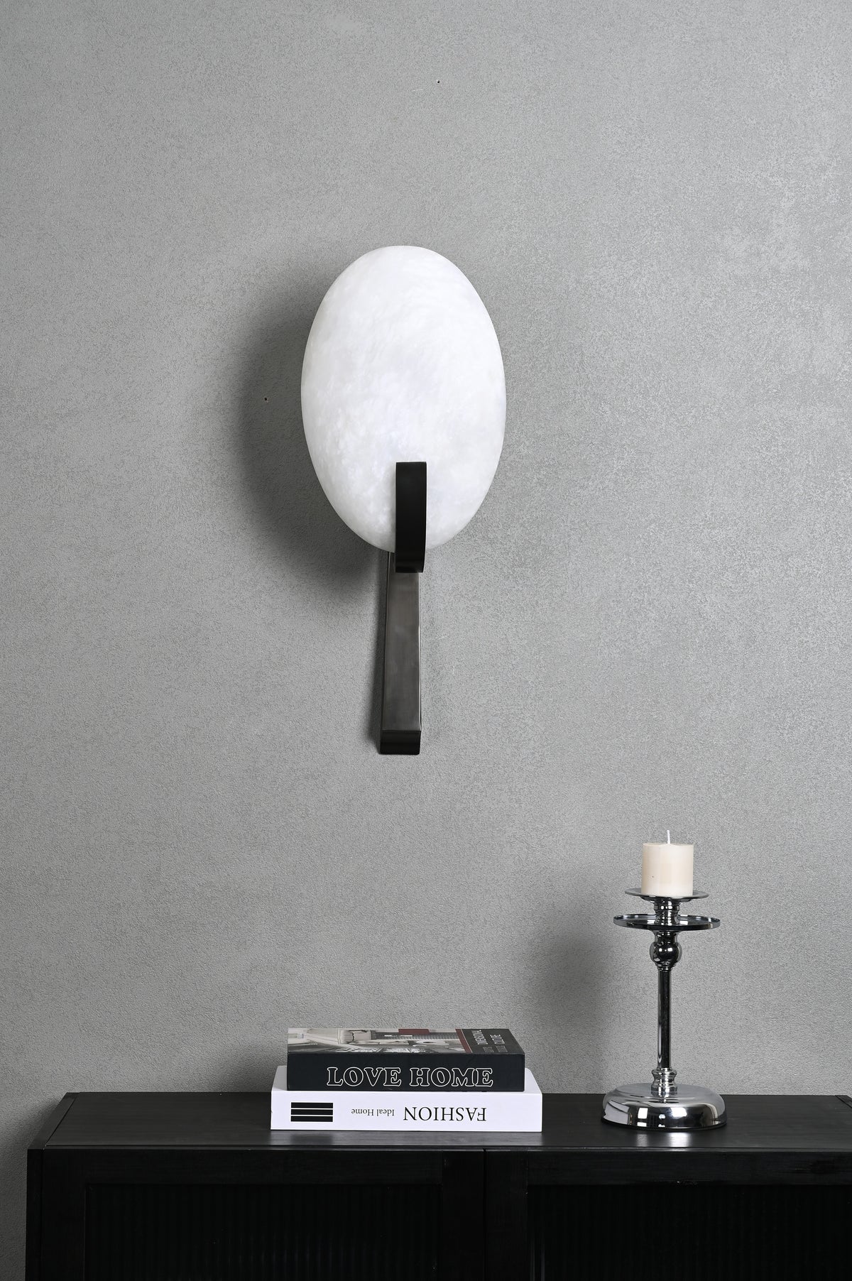 Modern Alabaster Oval Stem Wall Sconce - 04 04-DSC_6773