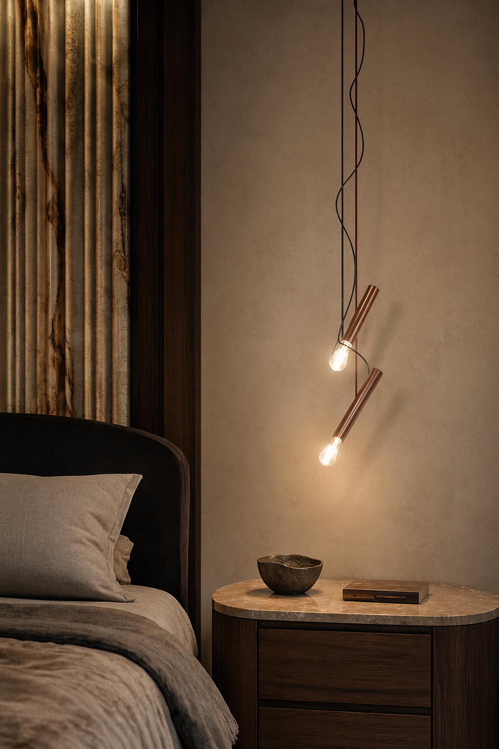 Modern Copper Tube LED Pendant Light - 04 04-bedroom-bedside.png