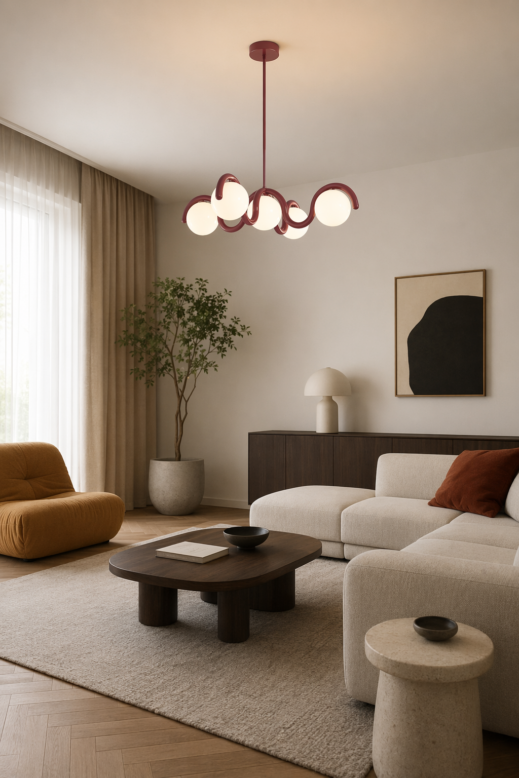 Modern Curved Globe Pendant Chandelier - generated main 04 04-bedroom-or-living-wide