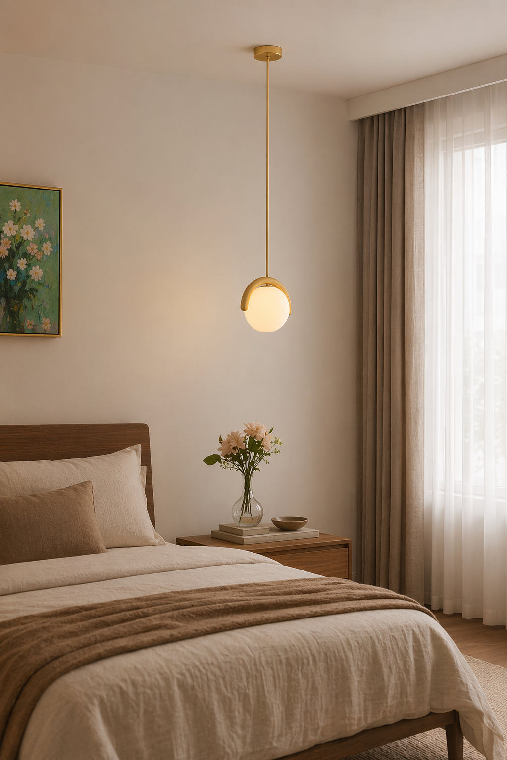 Modern Gold Globe Pendant Light - generated main 04 04-bedroom-or-living-wide