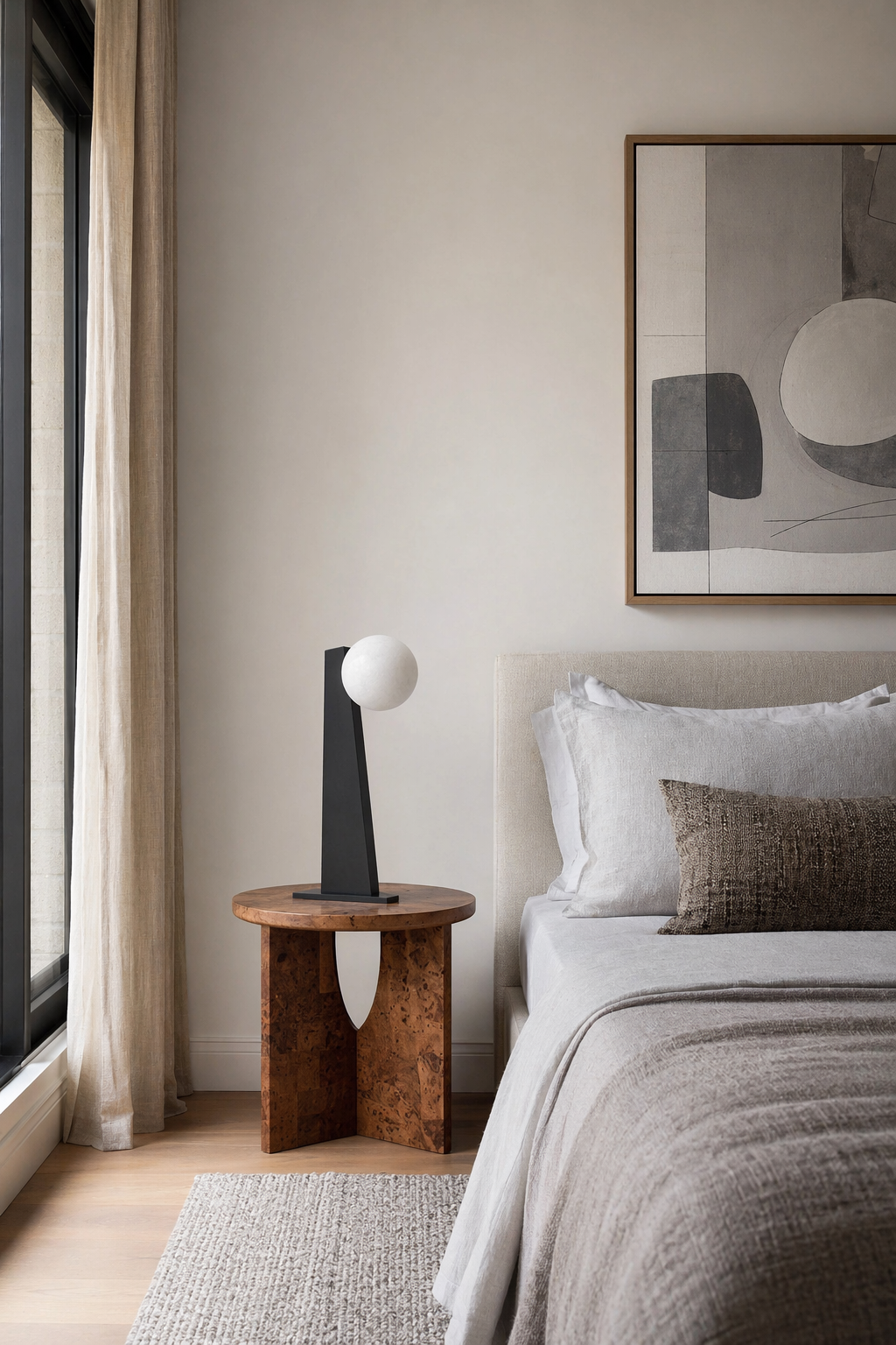 Modern Tapered Globe Table Lamp - generated main 04 04-bedroom-or-study-wide