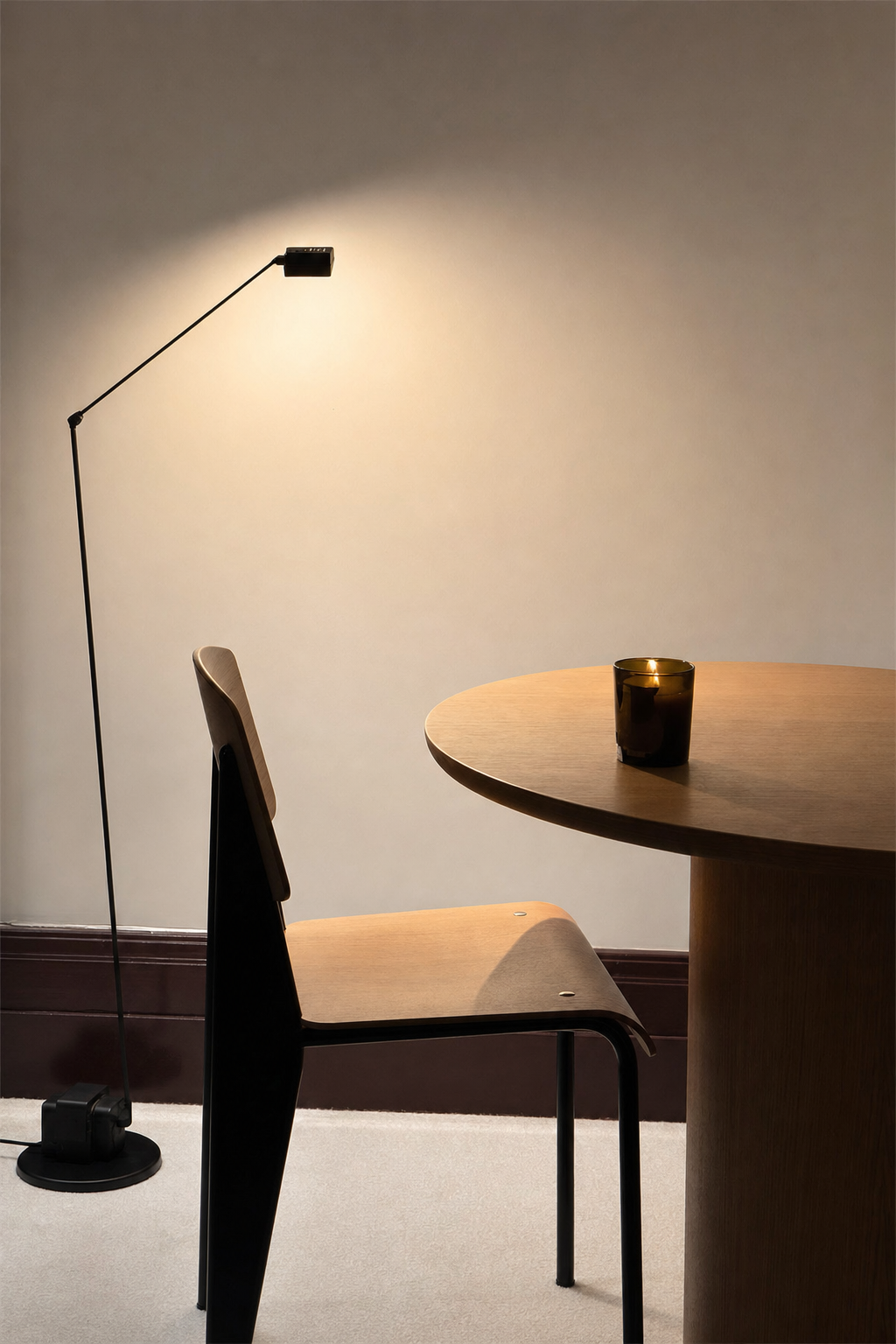Daphine Adjustable LED Floor Lamp — dining room scene