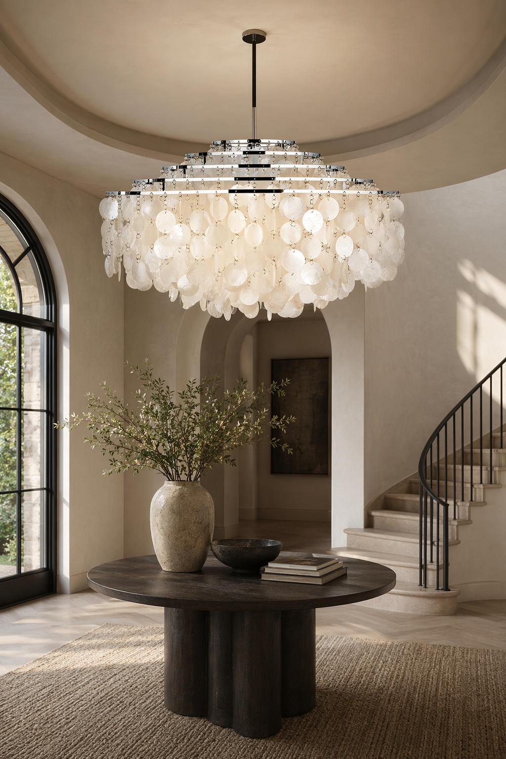 Modern Capiz Shell Chandelier - 04 04-generated-entry-scene