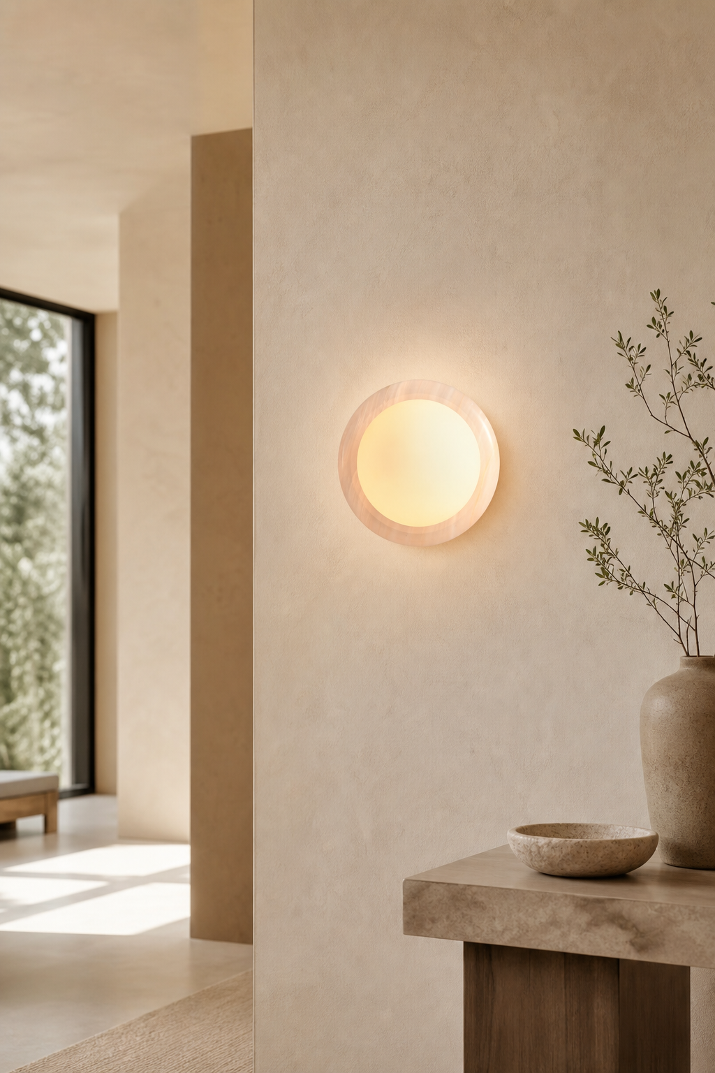 Modern Jade Ring Wall Sconce - 04 04-generated-foyer-wall-scene