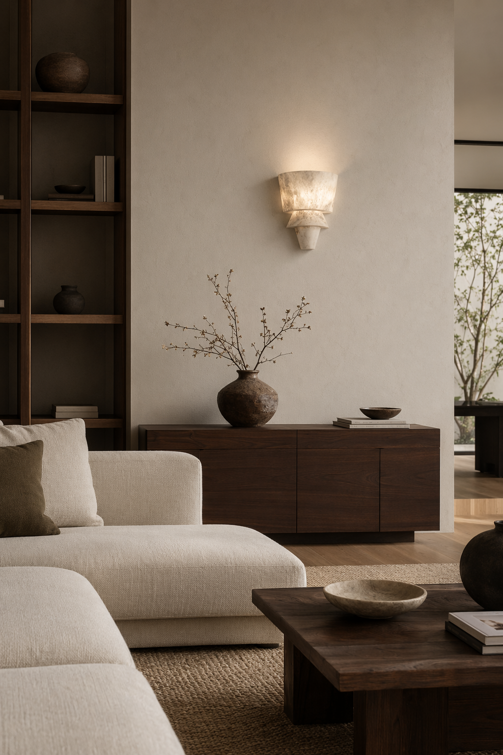 Modern Alabaster Tiered Wall Sconce - product image 05