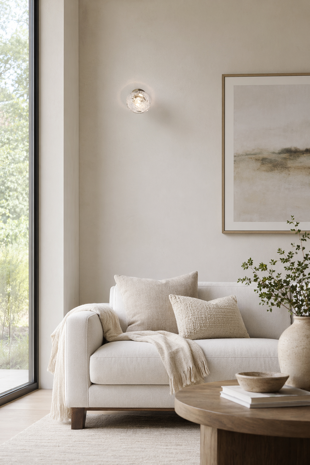 Modern Crystal Glass Globe Wall Sconce - generated main 04 04-living-room-feature-wall-wide