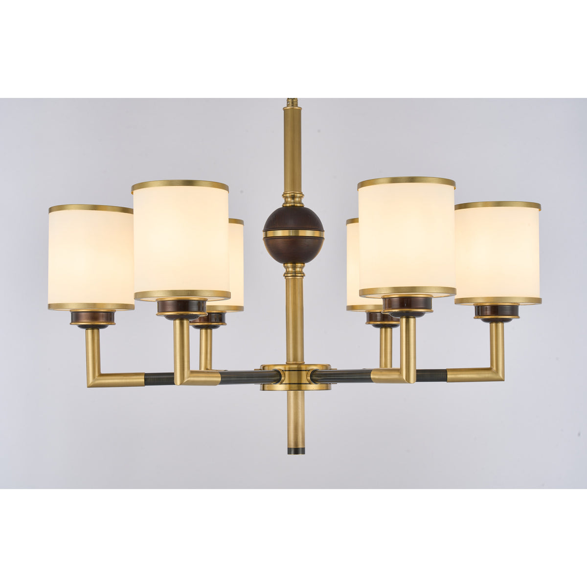 Supplier real photograph of the Orseline six-light chandelier complete view