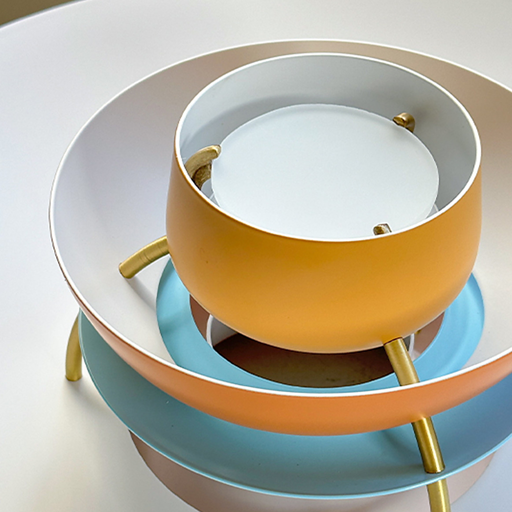 PH5 Layered Metal Pendant Light — pastel layered construction detail