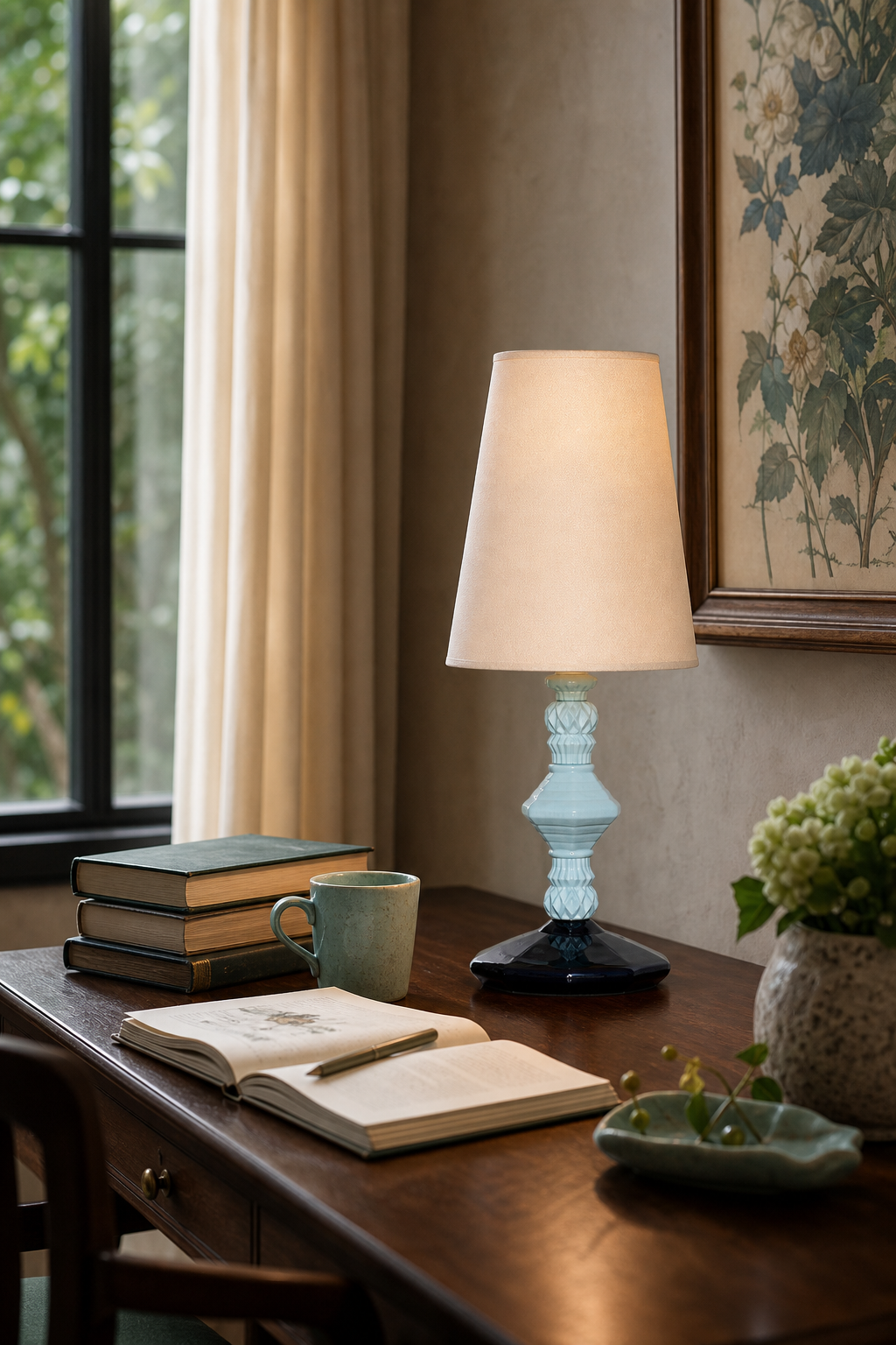Colorful Ceramic Table Lamp reading desk