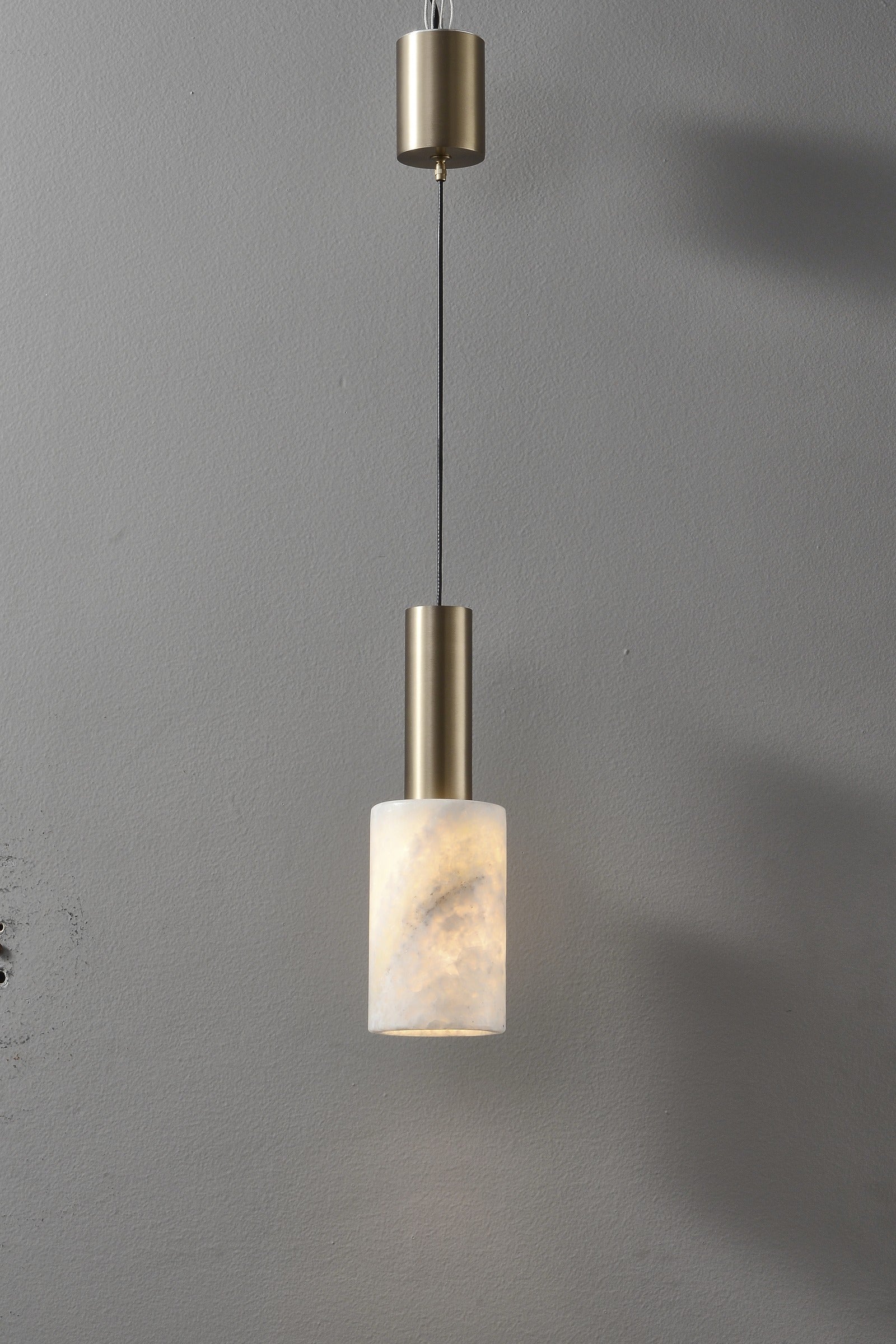 Modern Natural Stone Cylinder Pendant Light - 04 04-real-detail-1