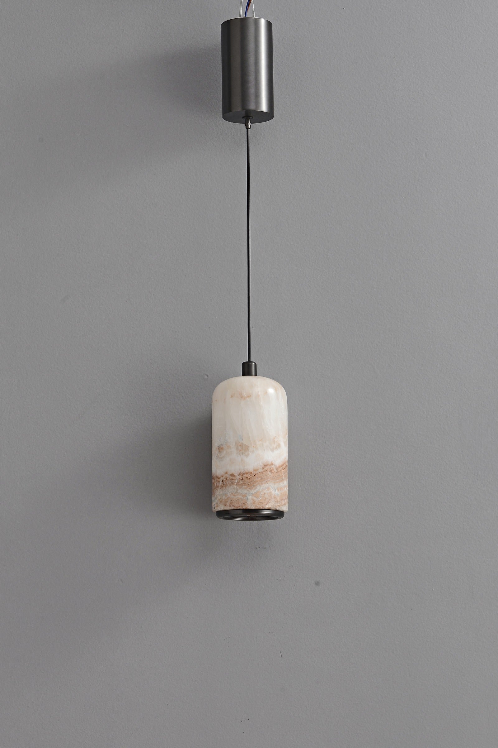 Modern Colorful Stone Cylinder Pendant Light - 04 04-real-detail-1