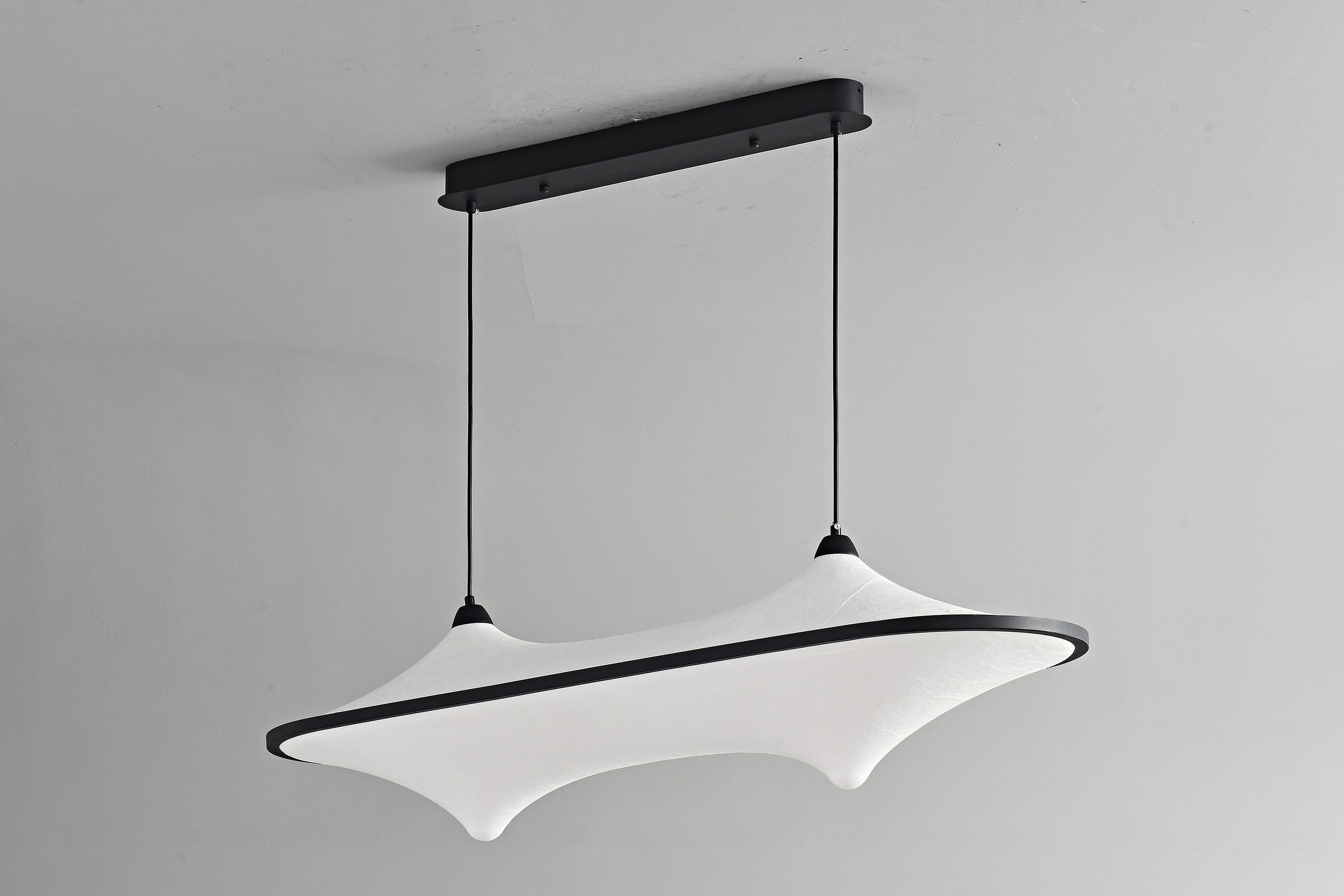 Sculptural Fabric Linear LED Pendant Light - 15 04-real-detail-1