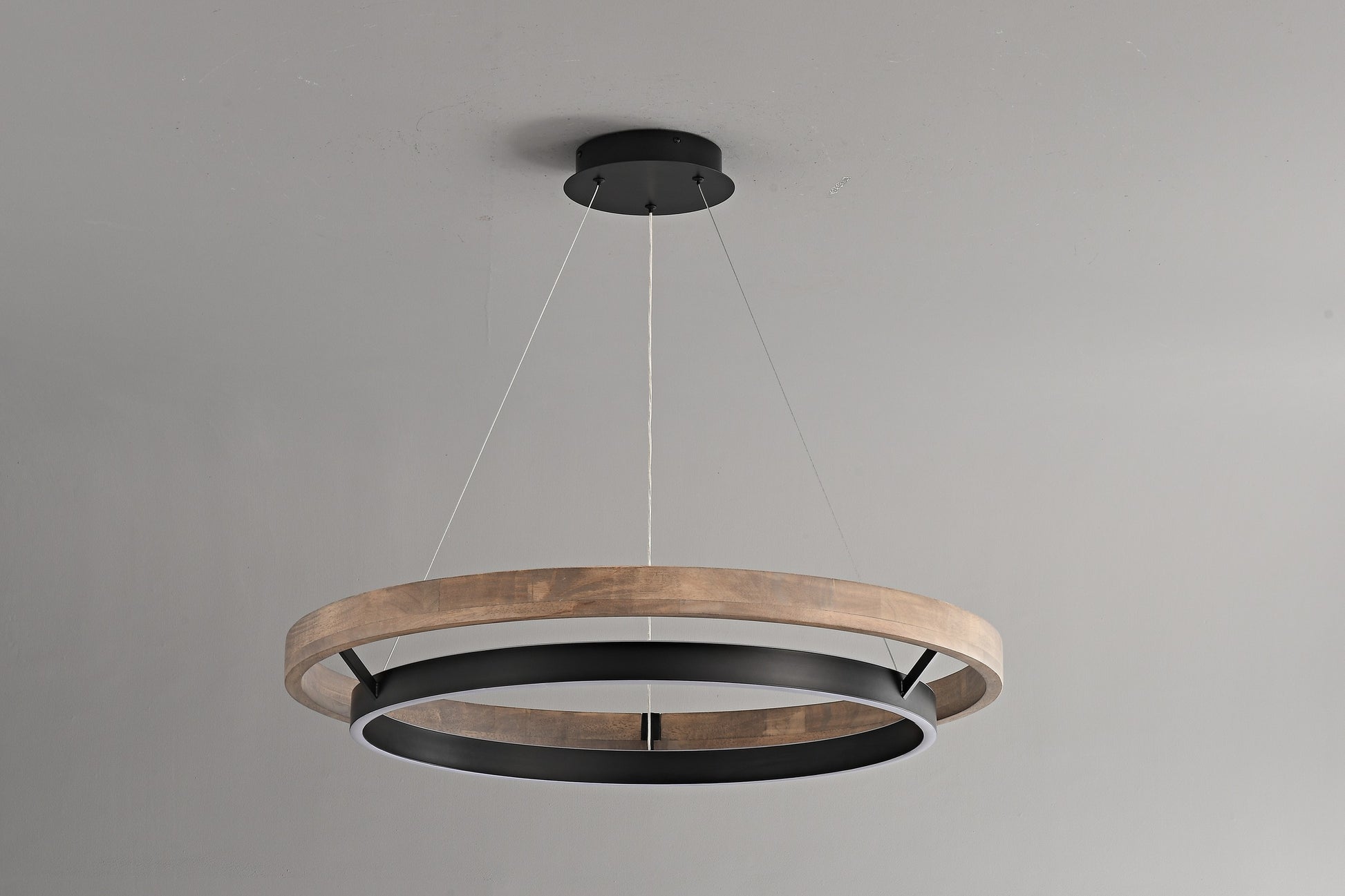 Modern Wood Ring LED Pendant Chandelier - 15 04-real-detail-1