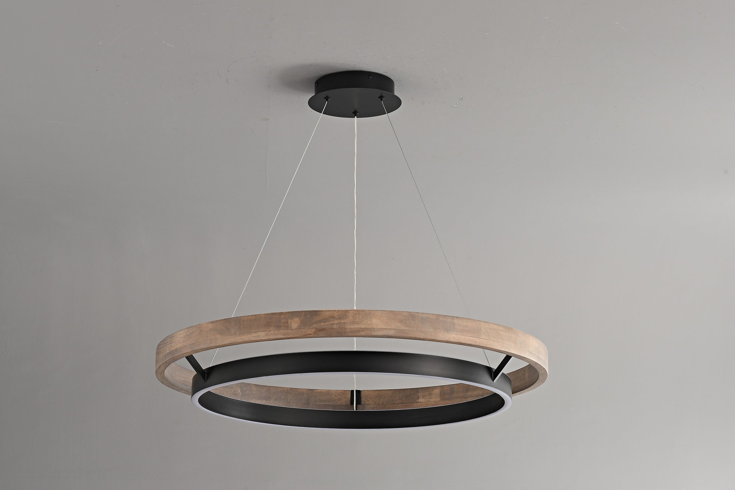 Modern Wood Ring LED Pendant Chandelier - 15 04-real-detail-1