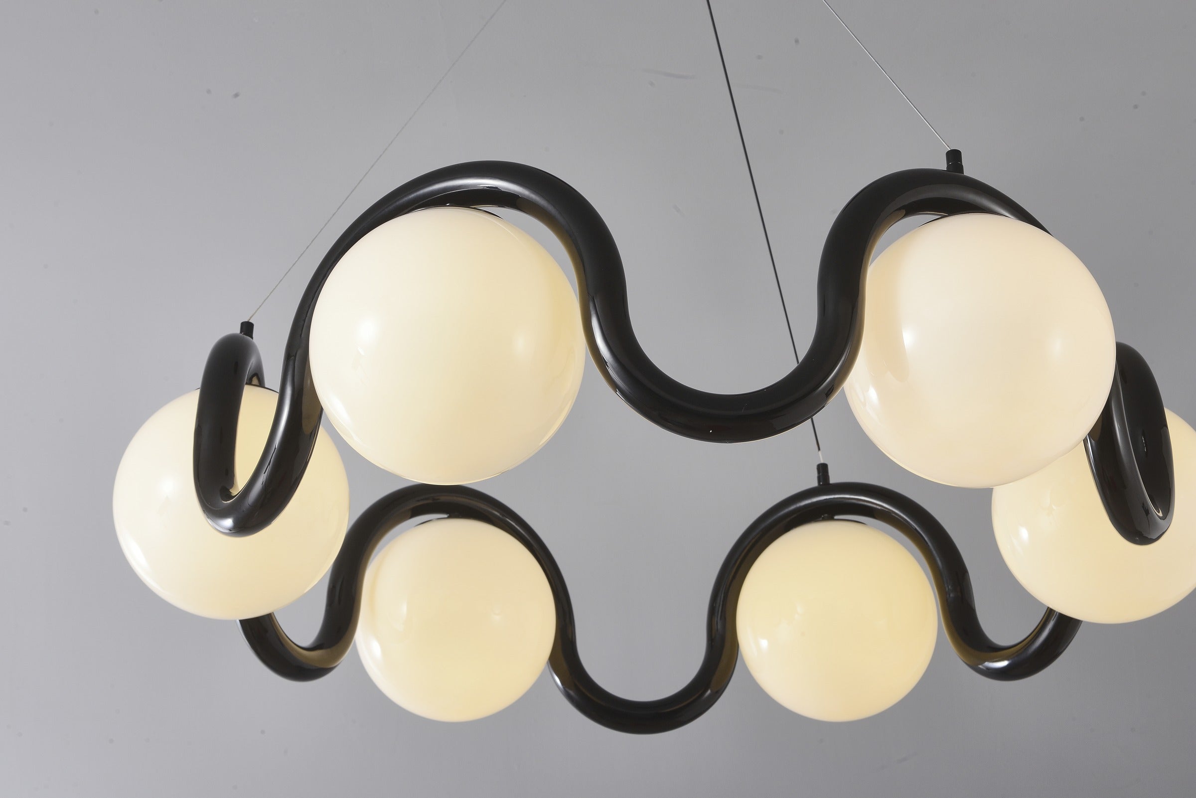 Modern Wave Globe Chandelier - 15 04-real-detail-1