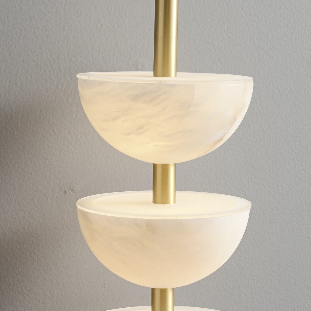 Modern Triple Stone Bowl Wall Sconce - 08 04-real-square-3-27-24