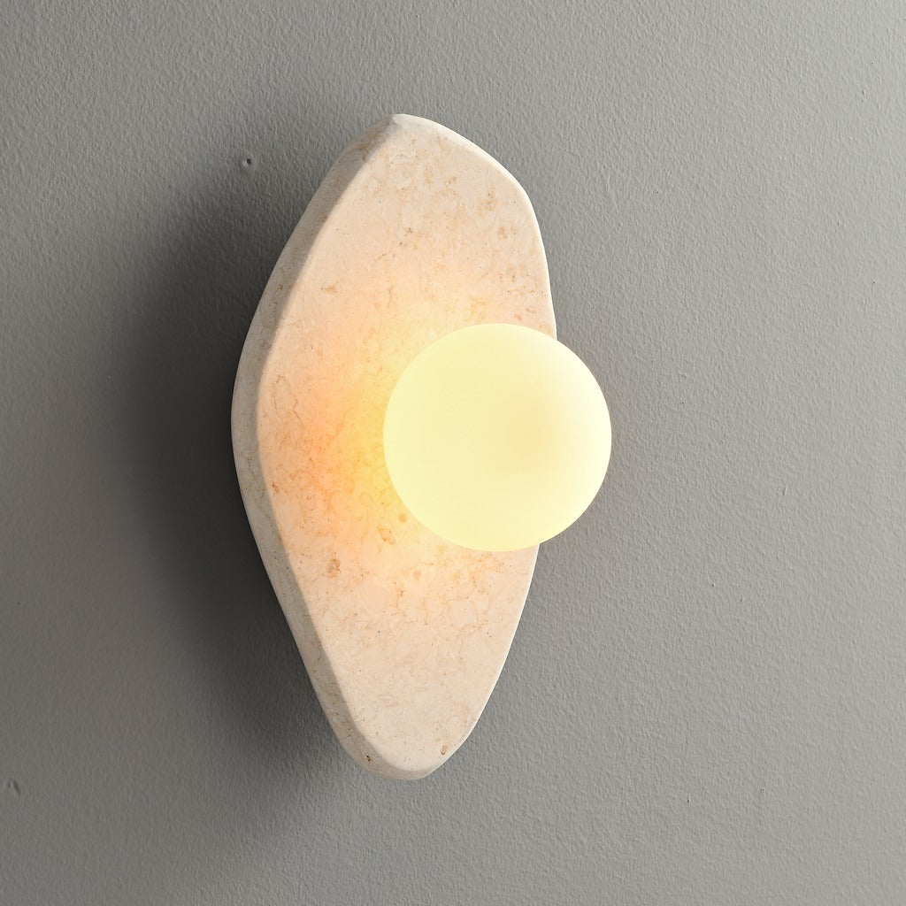 Modern Organic Stone Oval Wall Sconce - 08 04-real-square-3-5--174