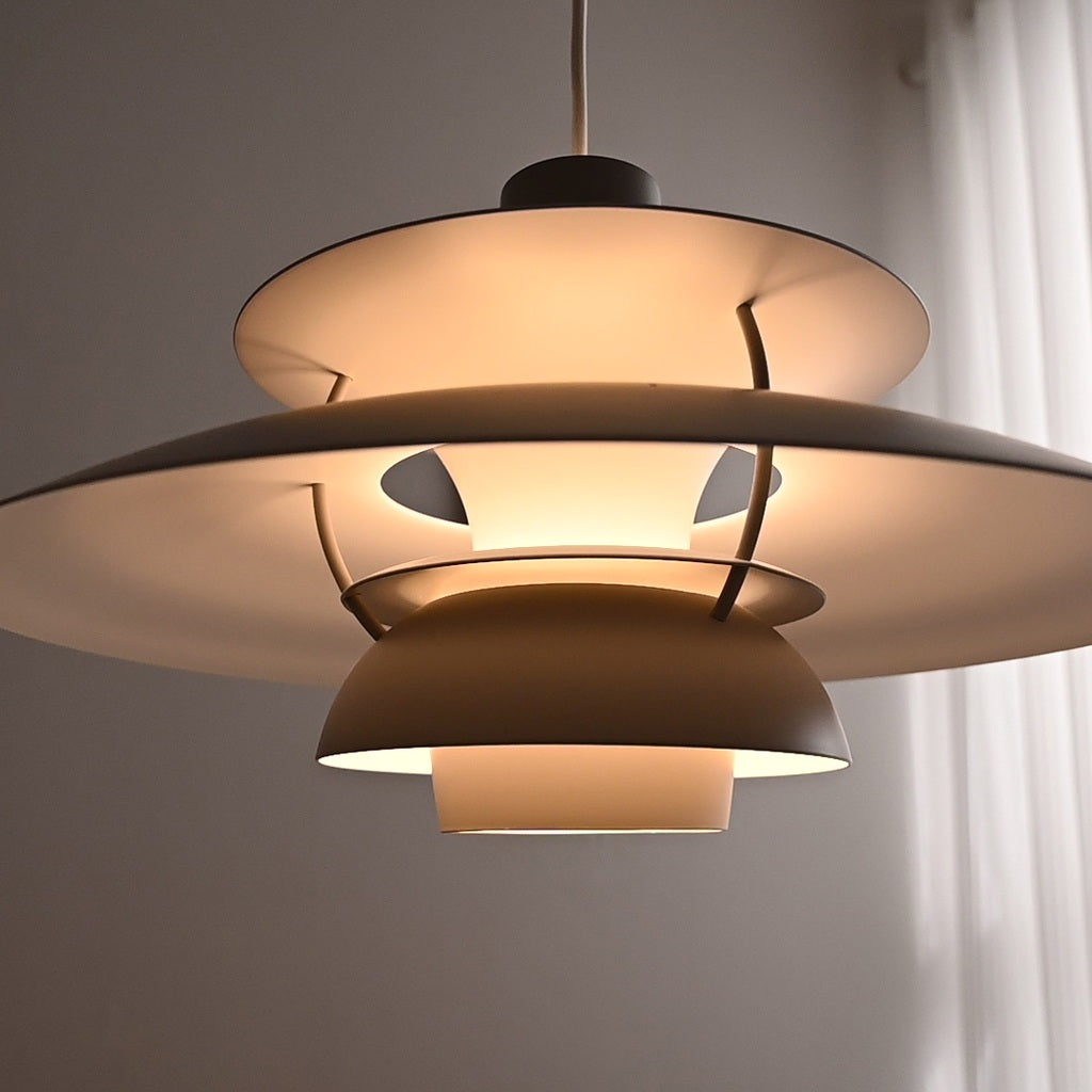 Colorful layered disc pendant light 7006 real product view 4