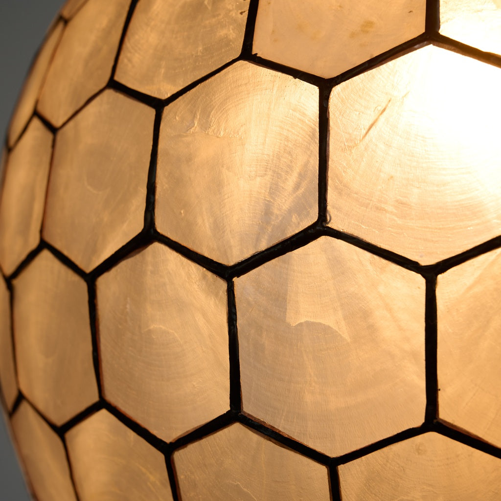 Modern Capiz Honeycomb Globe Pendant Light - 20 04-real-square-DSC-8286
