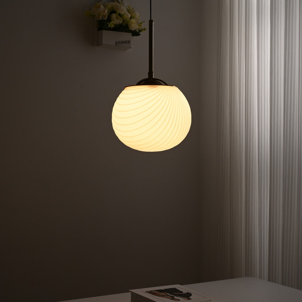 Modern Ribbed Glass Globe Pendant Light - 09 04-real-square-DSC_4924