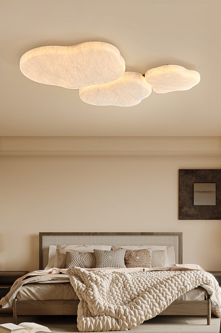 Modern Mulberry Silk Cloud Ceiling Light in White - 04 04-scene-cloud-ceiling-light-bedroom-alt