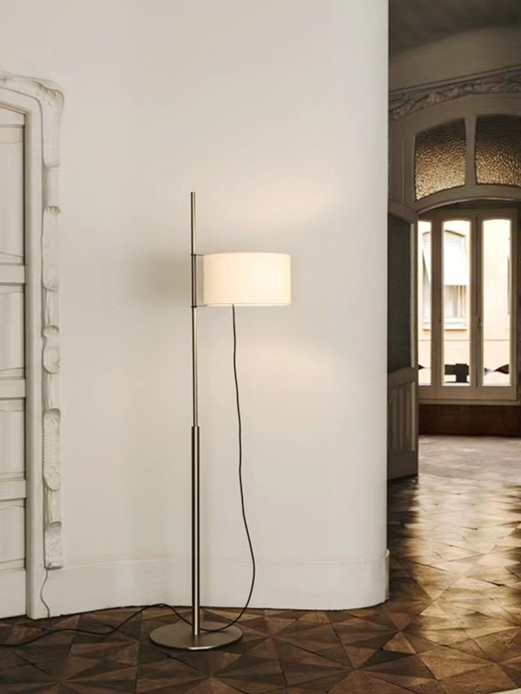 Modern Fabric Shade Table and Floor Lamp - 04 04-scene-fabric-shade-floor-lamp-hall