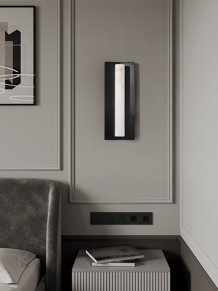 Modern Alabaster Wall Sconce - 04 04-scene--snowflake-alabaster-wall-sconce-living-room