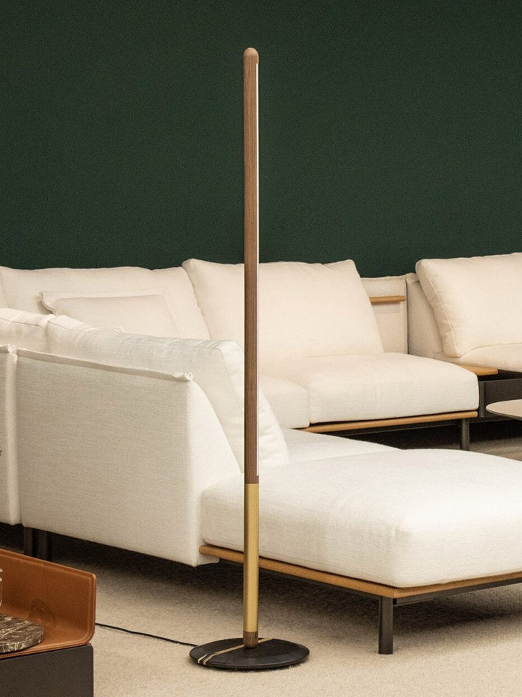 Modern Walnut LED Floor Lamp with Marble Base - 04 04-scene-walnut-led-floor-lamp-study