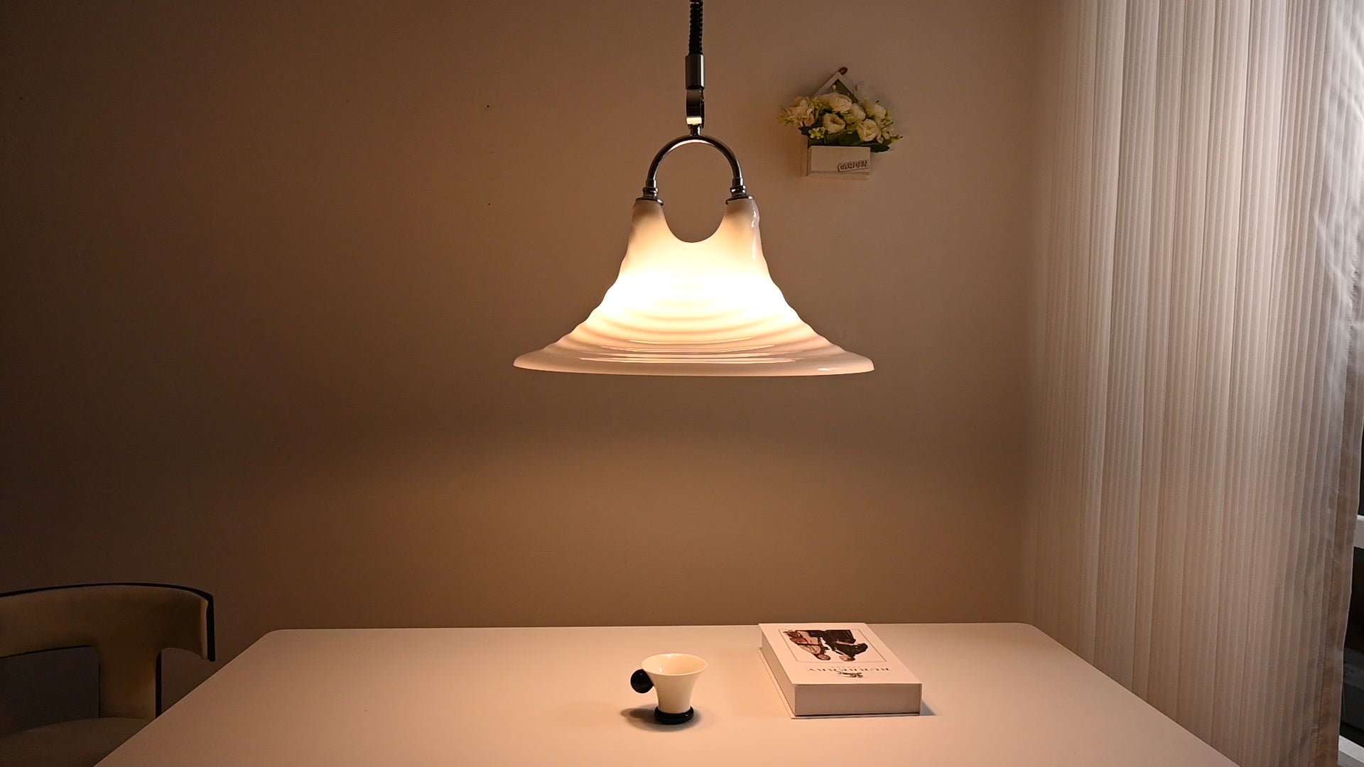 Modern Pleated White Pendant Light - 09 04-source-real-4