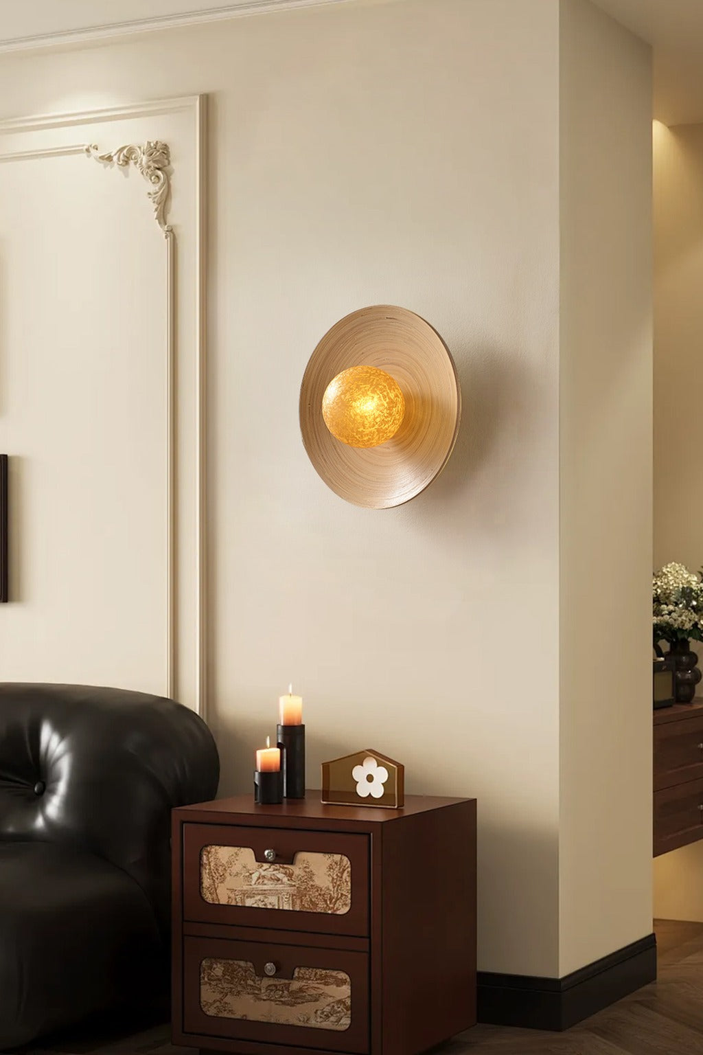 Modern Ice Texture Disc Wall Sconce - 05 04-source-scene-4