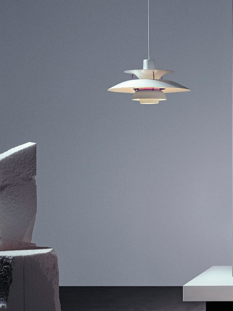 Colorful layered disc pendant light 7006 room scene 3