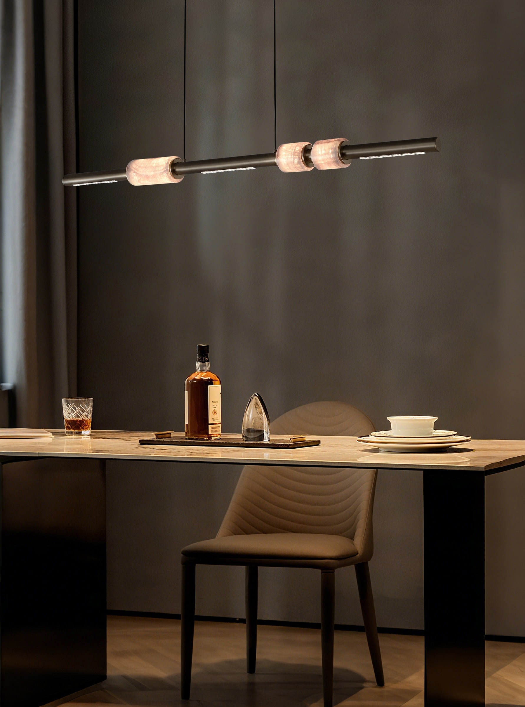 Modern Crystal Linear LED Island Chandelier - 15 04-source-scene-4