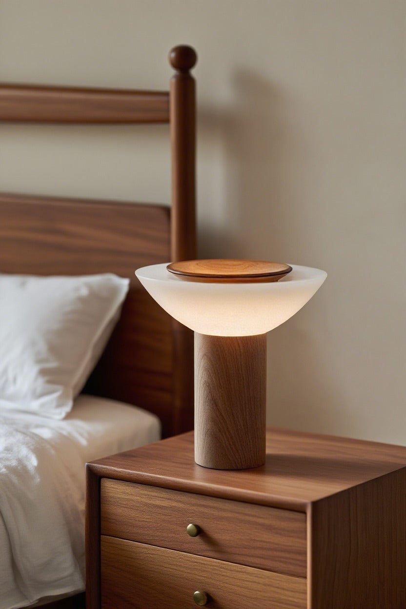 Modern Wood Bowl Table Lamp - 05 04-source-scene-4