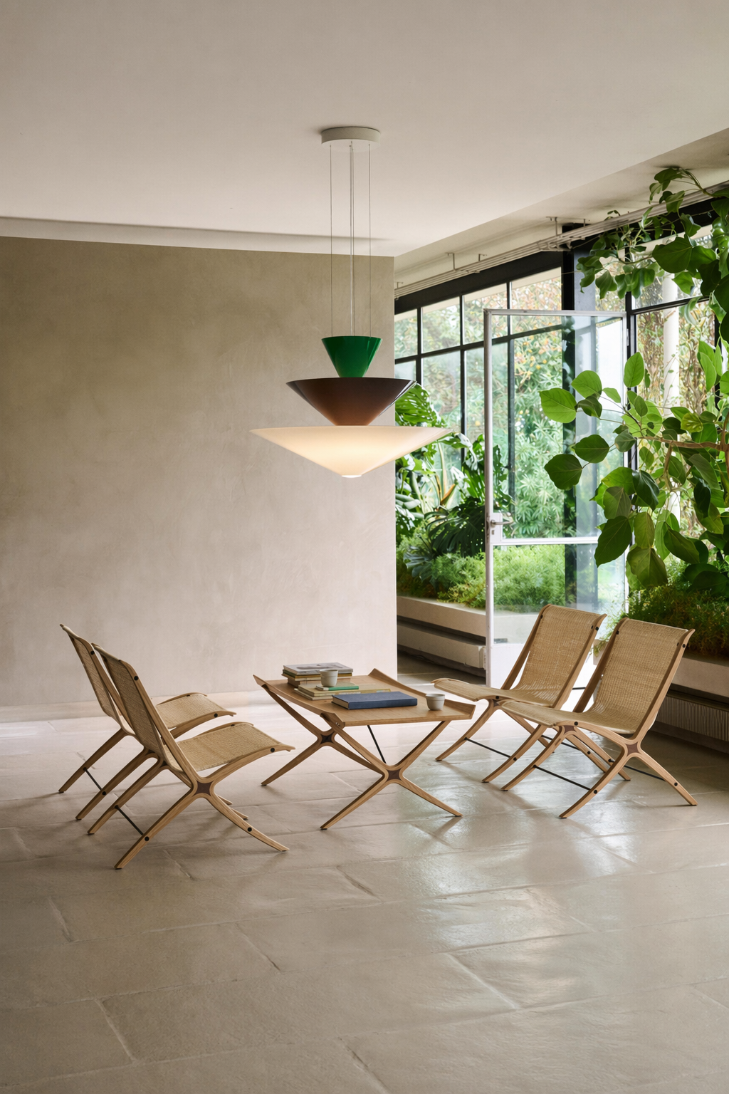 Modern Layered Cone Pendant Light - 04 04-sunroom-lounge-wide