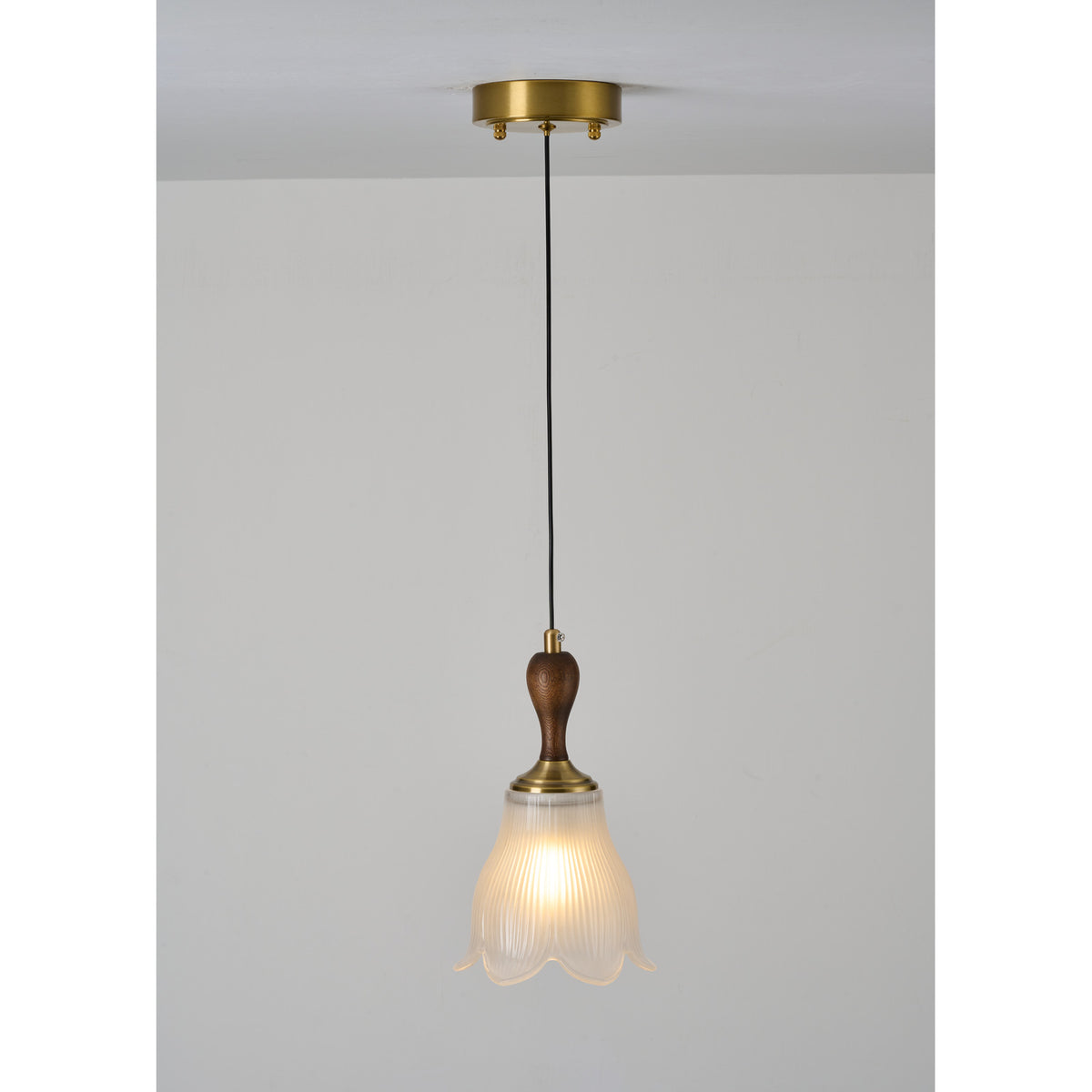 Supplier real photograph of Bellarune Single pendant full view lit