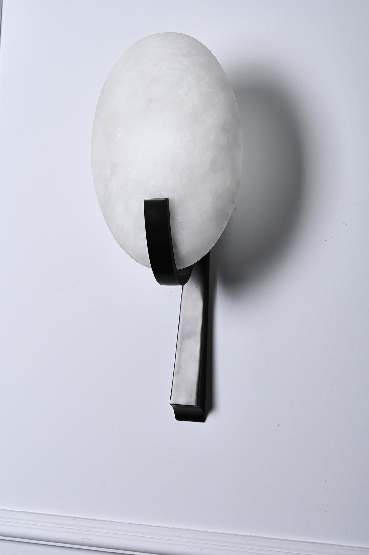Modern Alabaster Oval Stem Wall Sconce - 05 05-DSC_6852