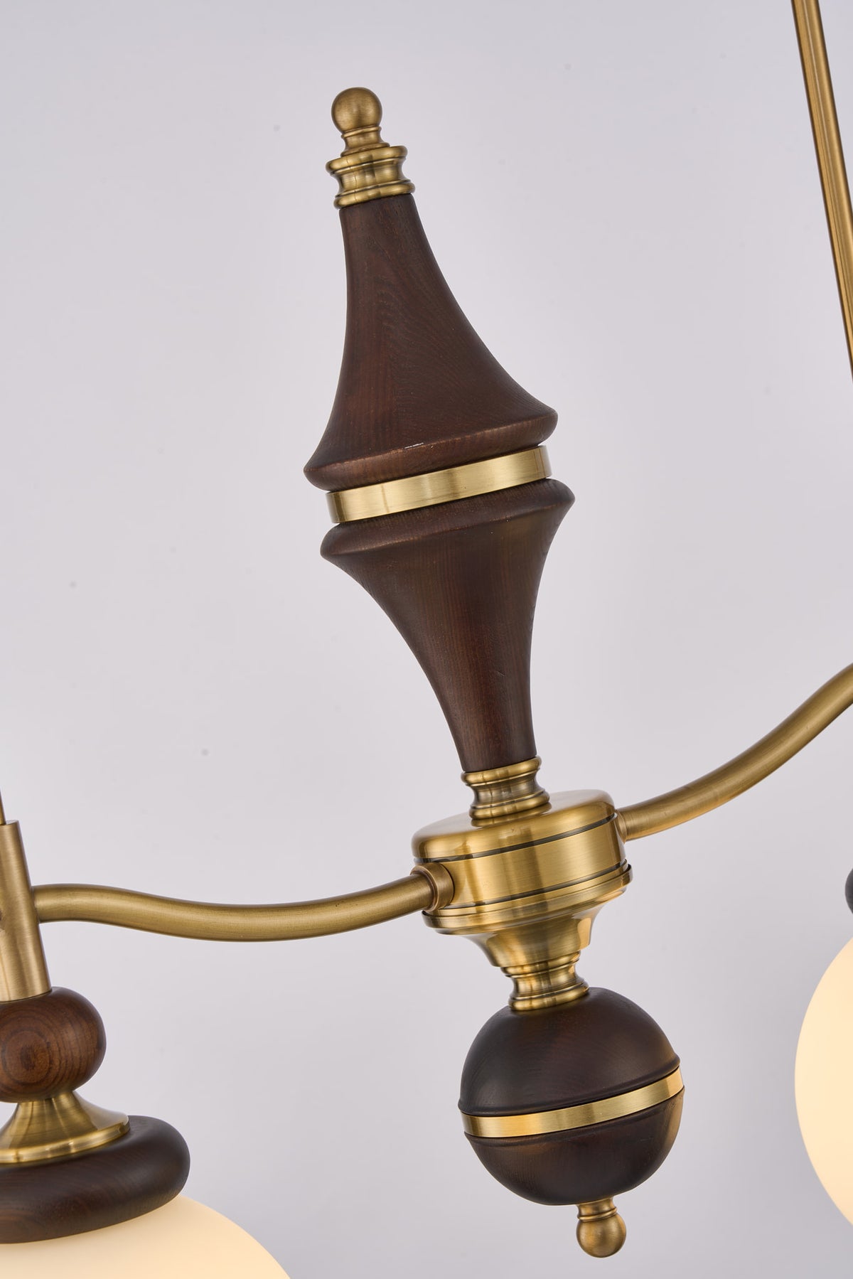Supplier real detail of the Arclorune dark walnut-toned ash-wood accent