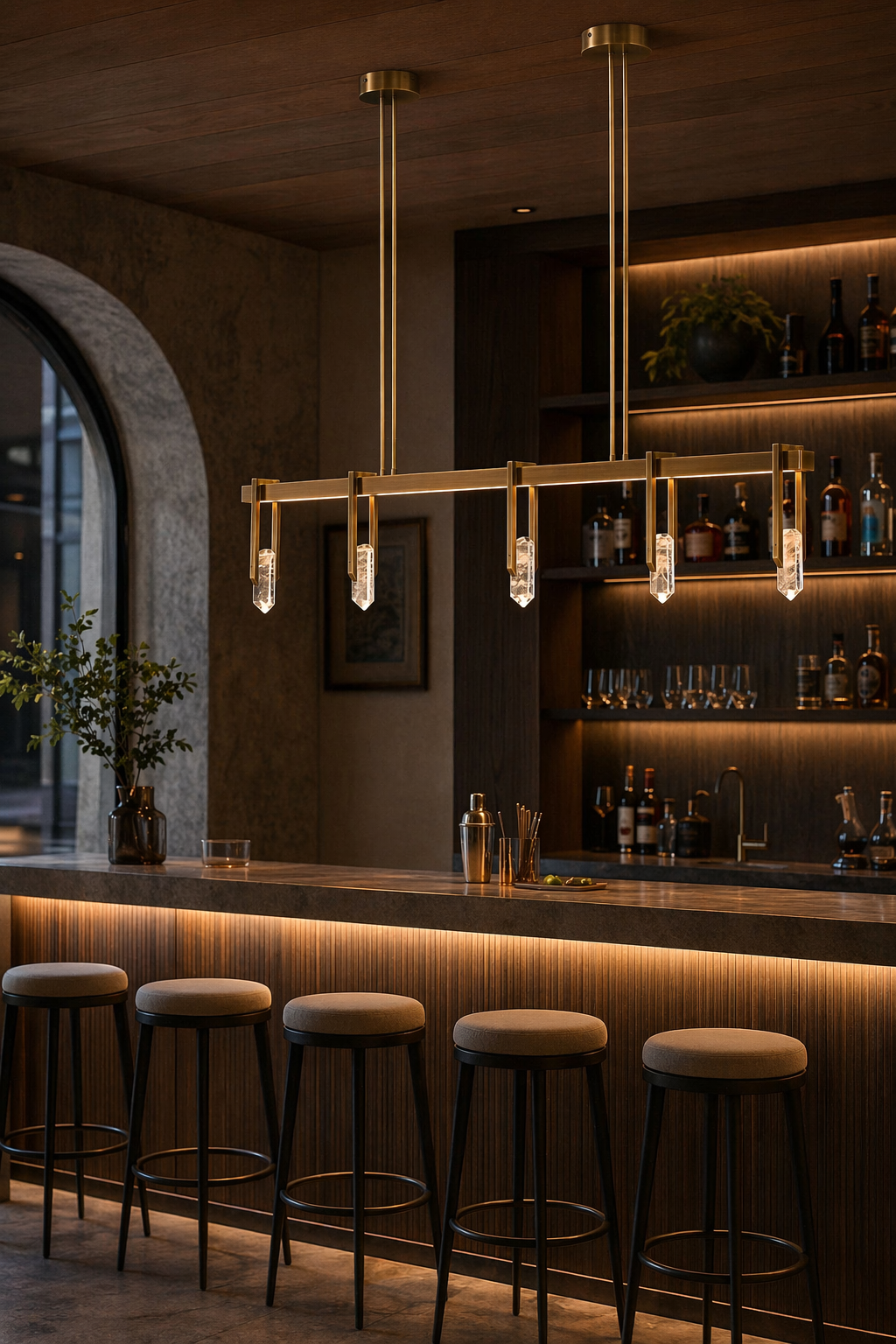 Modern Linear Crystal LED Island Chandelier - generated 05 05-bar-counter-wide