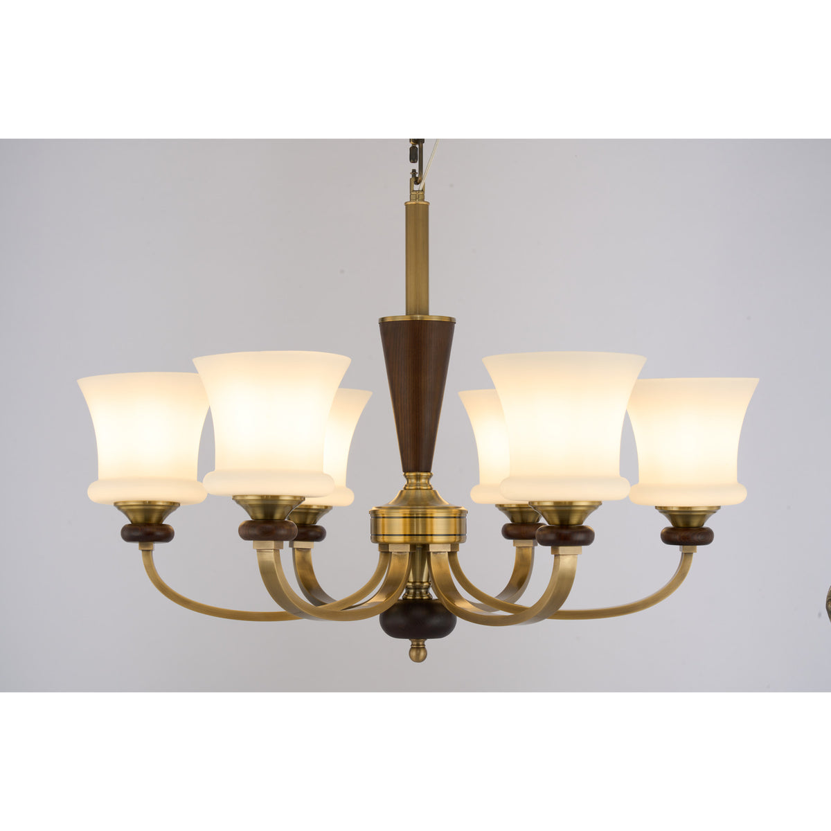 Caldrienne six-light chandelier complete real product view