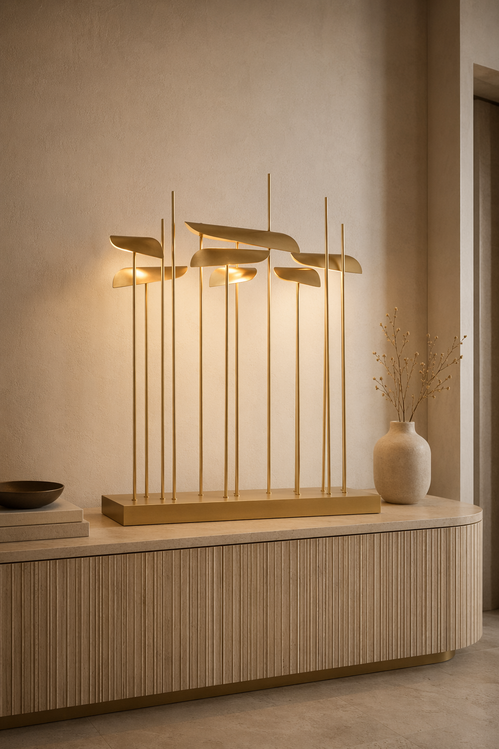 Modern Multi-Head Copper LED Table and Floor Lamp - 05 05-console-table-large-table-lamp