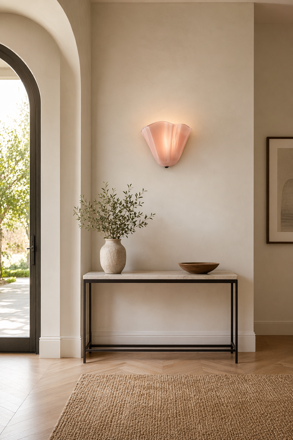 Modern Shell Petal LED Wall Sconce - 05 05-foyer-console-wide