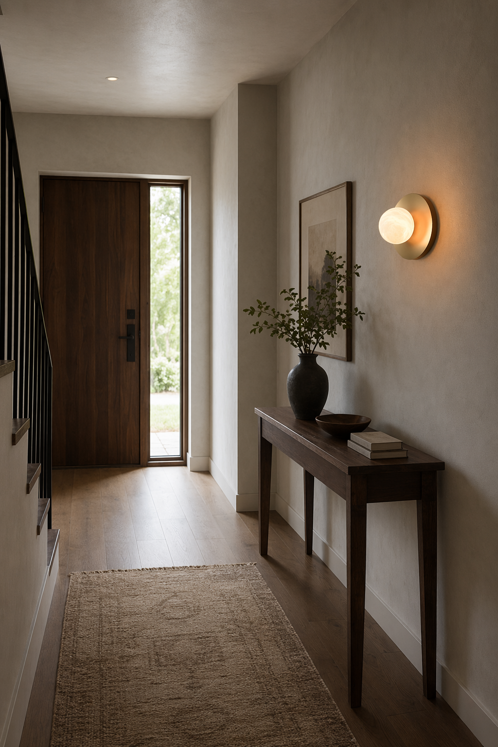 Modern Alabaster Globe Wall Sconce in Natural Brass - product image 06