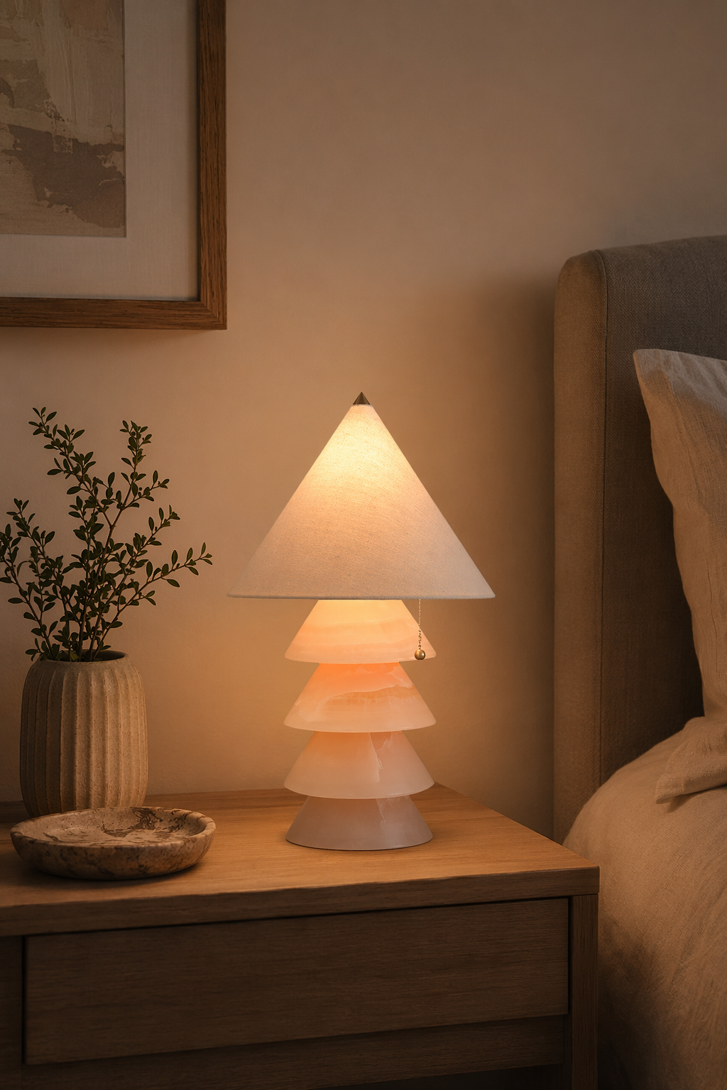 Modern Stacked Stone Table Lamp - 05 05-generated-night-mood-scene