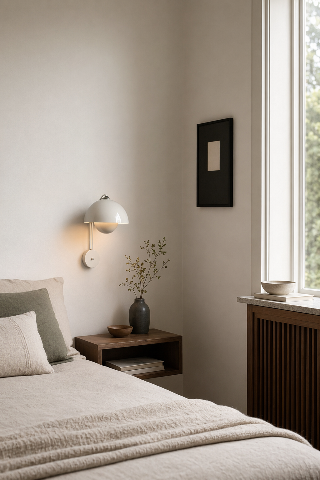 Modern Glossy Dome Wall Sconce - 05 05-guest-room-cream