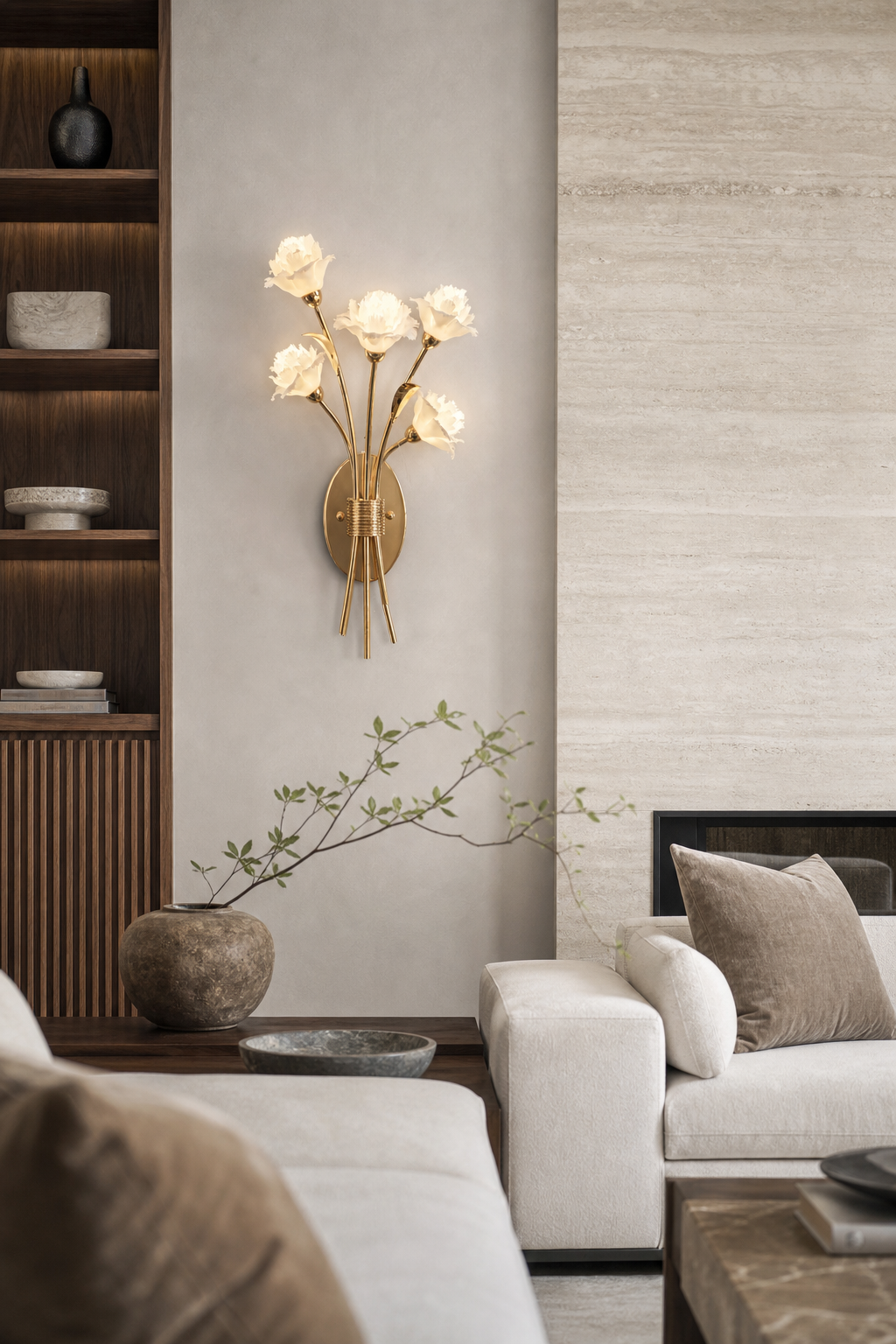 Sylverelle wall sconce – living feature wall wide daylight