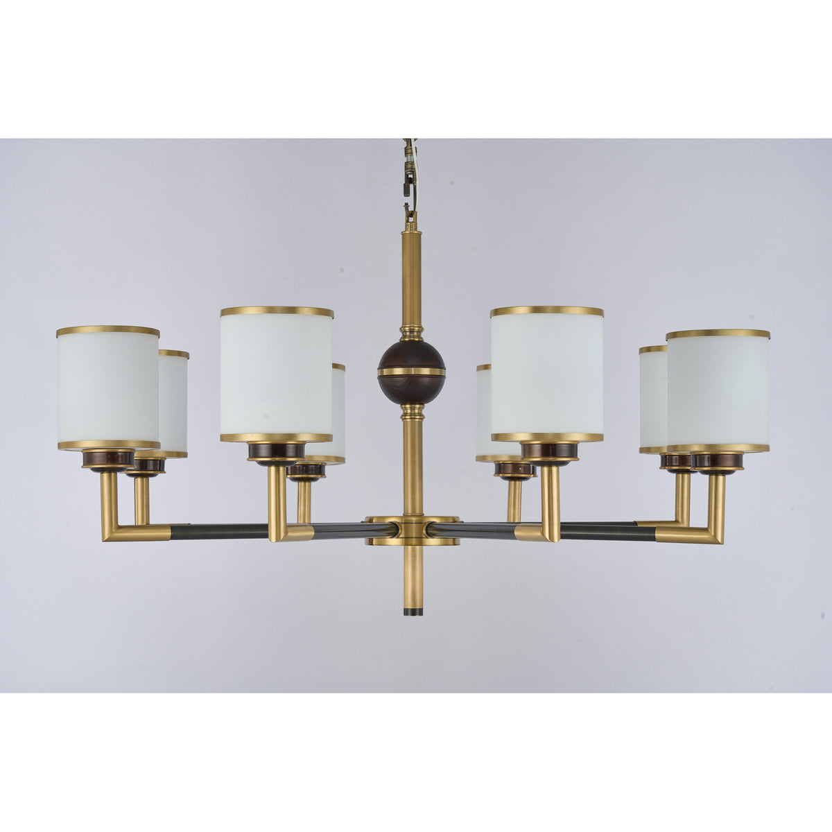 Supplier real photograph of the Orseline eight-light chandelier complete view