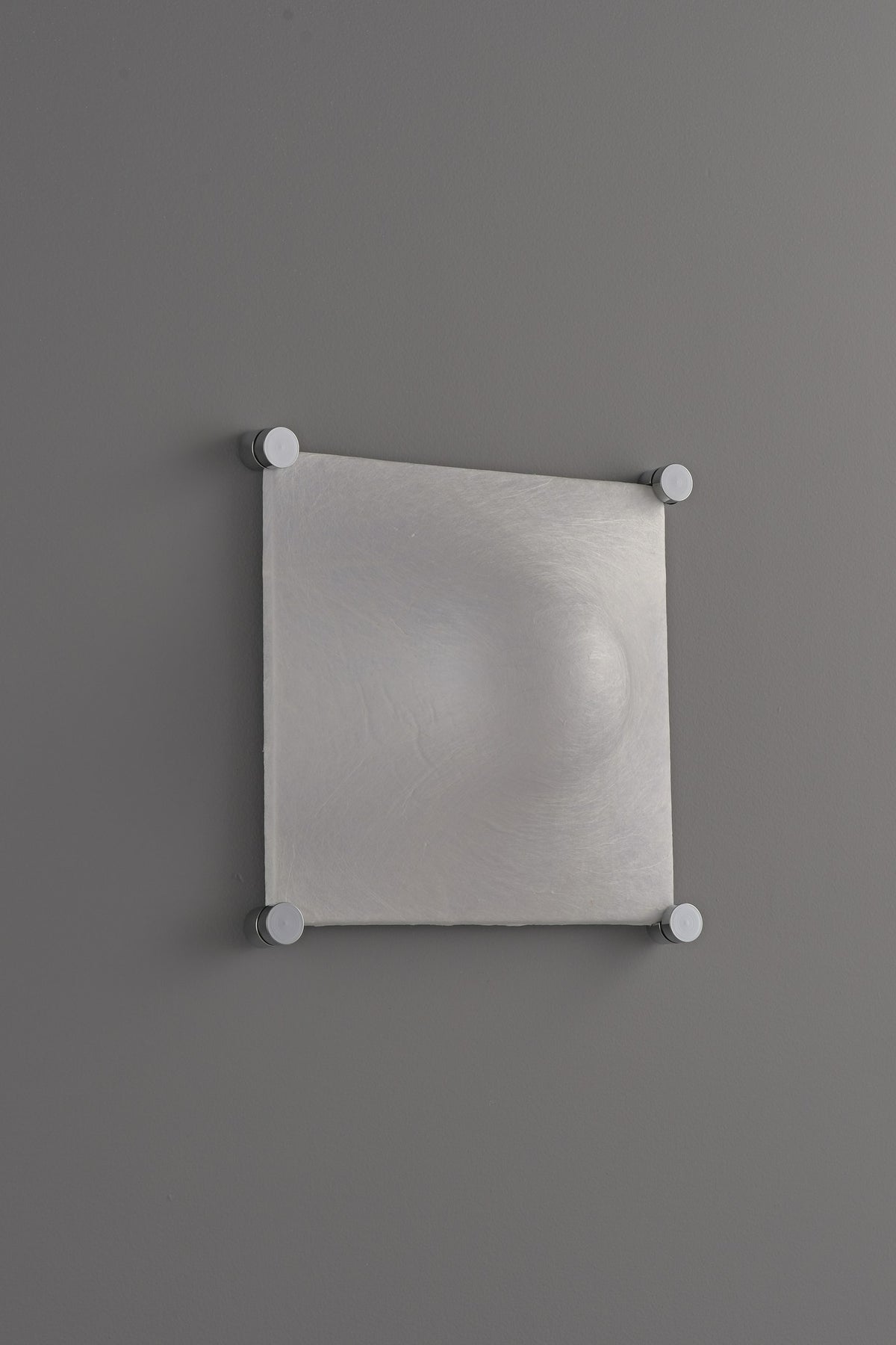 Modern Square Mulberry Silk Ceiling Light in Chrome - 05 05-product-lit-front