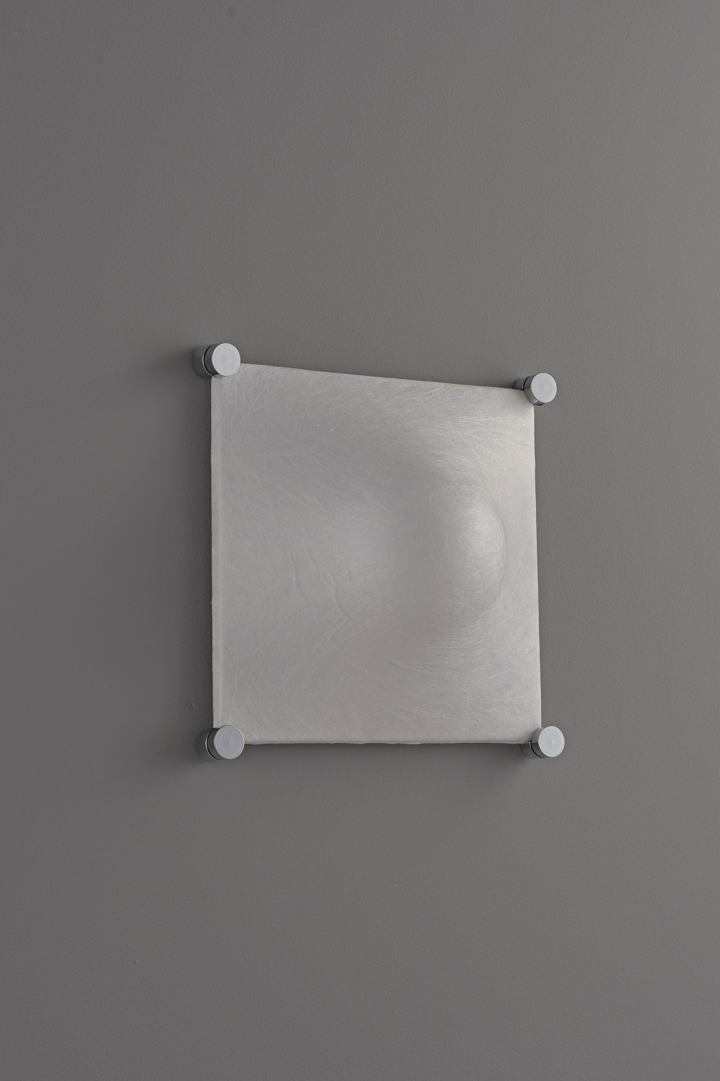 Modern Square Mulberry Silk Ceiling Light in Chrome - 05 05-product-lit-front