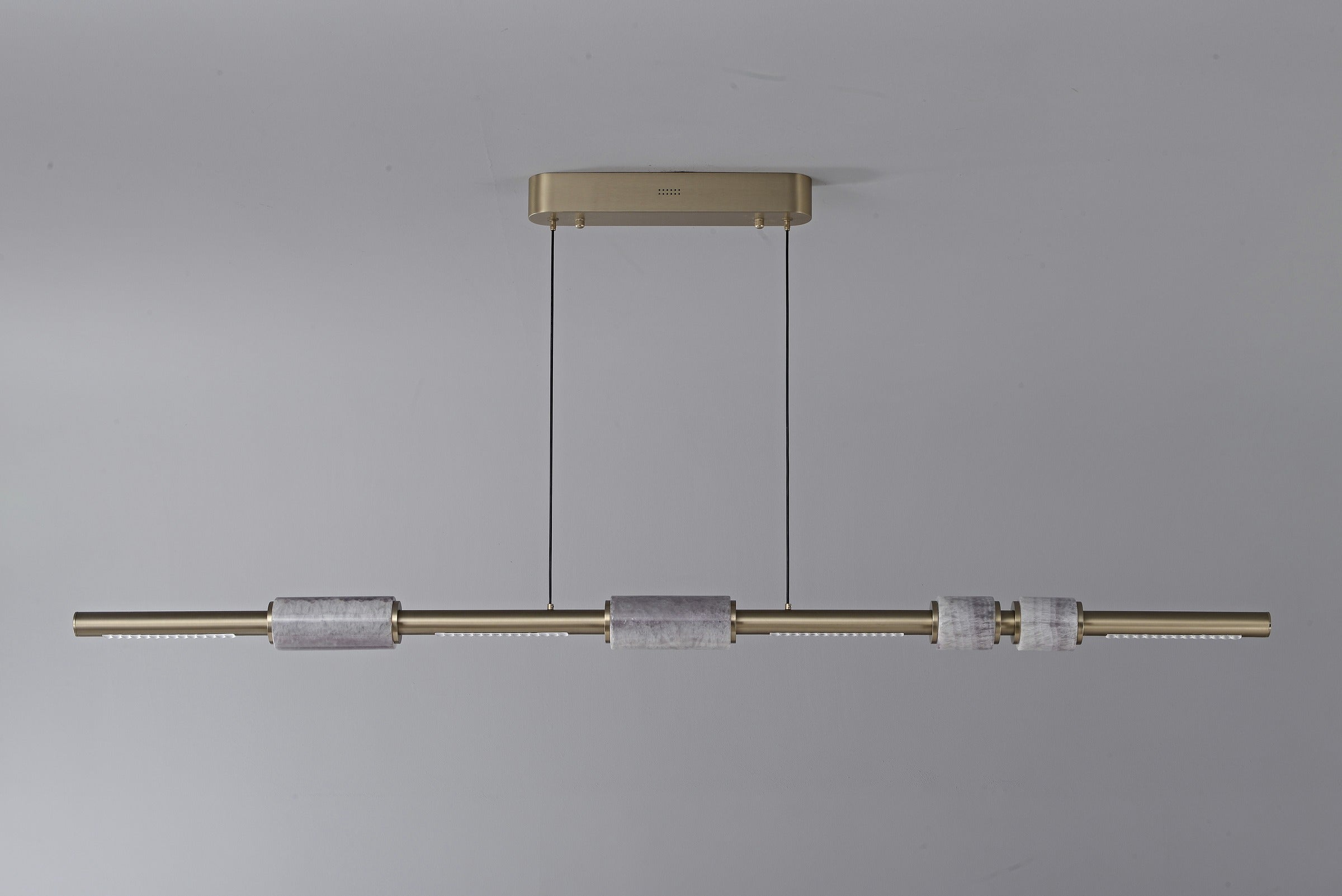 Modern Crystal Linear LED Island Chandelier - 16 05-real-detail-1